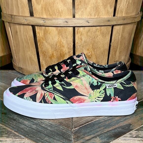 Vans Authentic Low Birds Of Paradise Floral Tropical Canvas Sneaker Women Size 6 - Picture 2 of 11